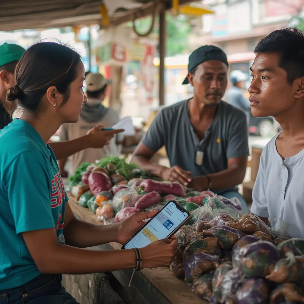 Investigación de campo en mercado local